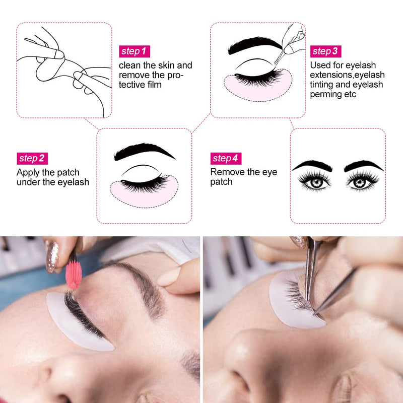 [Australia] - Lunamoon Eye Lash Extension Pads 100 pairs Under Eye Pads for Lash Extensions Lint Free Lash Pads Extension Eye Pads 