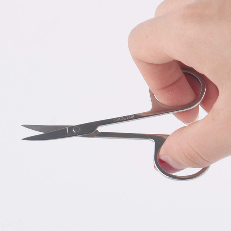 [Australia] - 2Pcs Nose Hair Scissors Set, for Nose Scissors Beard Moustache Eyelash Eyebrow Trimmer 