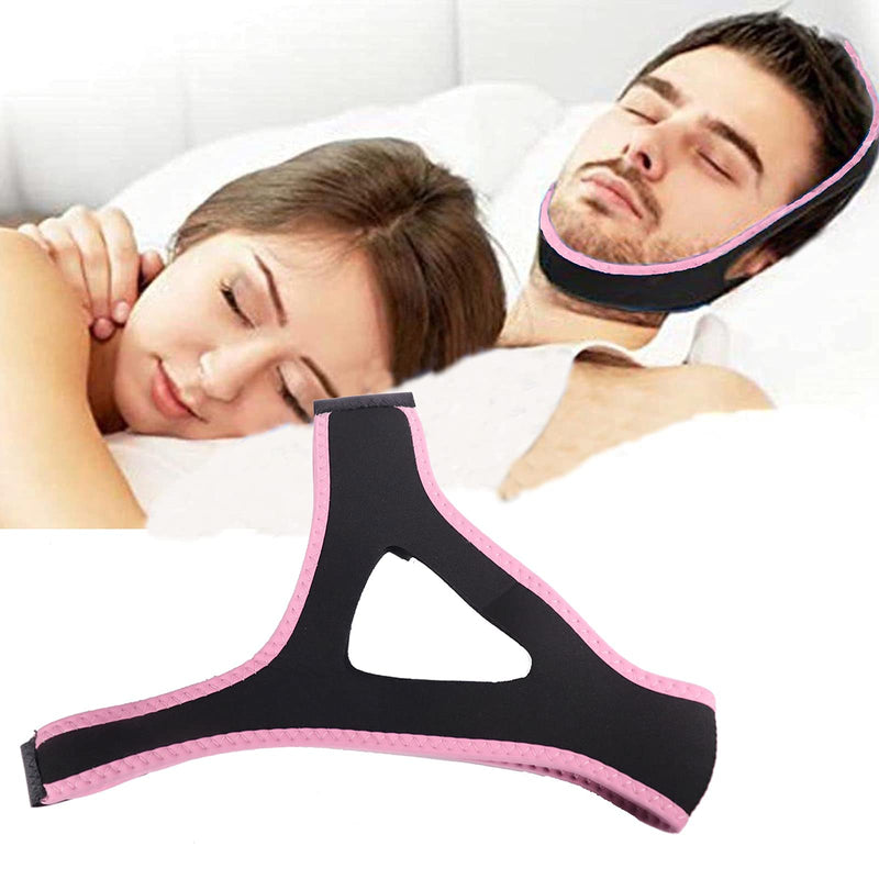 [Australia] - Anti Snore Chin Strap, Stop Snoring Chin Straps, New Adjustable Anti Snoring Devices, Sleep Snoring Solution for Men and Women Pink 