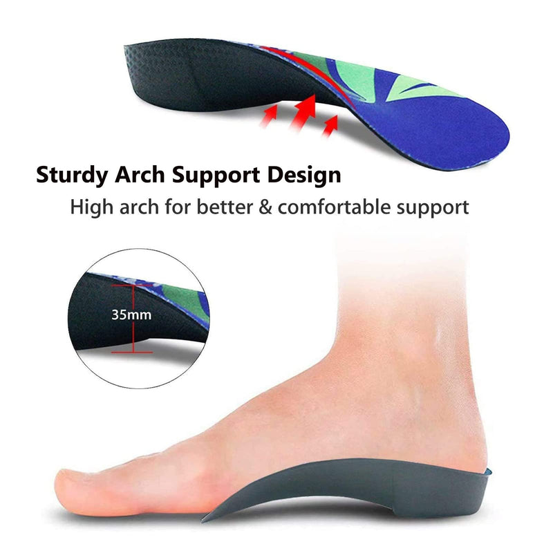 [Australia] - FitFeet High Arch Support Insoles，3/4 Length Orthotic Foot Inserts for Over-Pronation Plantar Fasciitis Flat Feet Heel Pain Relief Shoe Inserts for Running Sports Men and Women, L L(Men's 11-13.5, Women's12-14.5) 