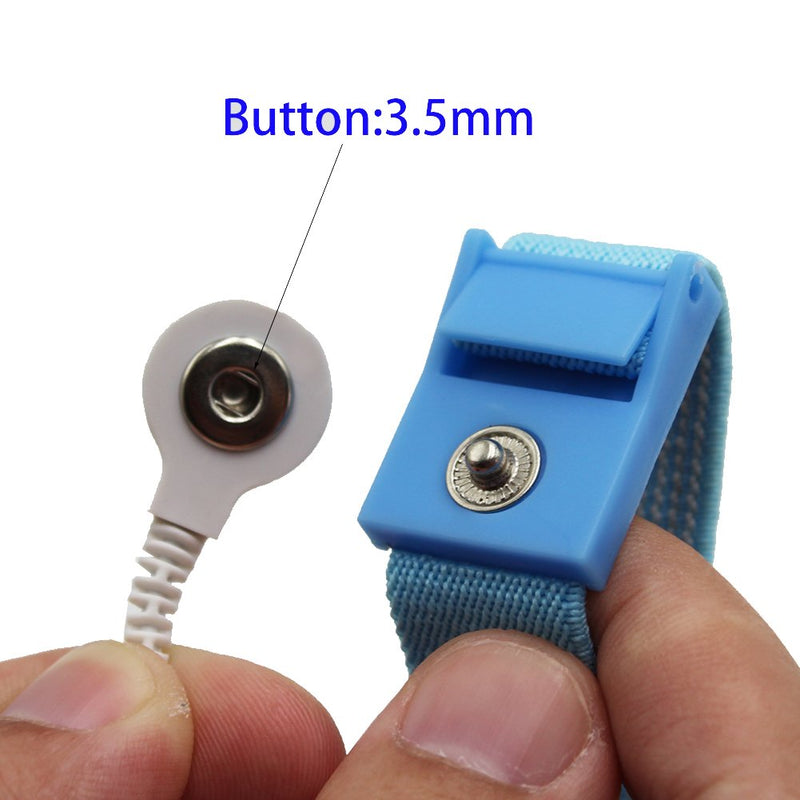 [Australia] - Adjustable Estim Wrist Strap Components 4pcs Blue Stim Loops 4pcs White Wires 