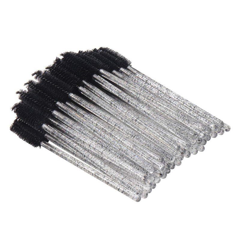[Australia] - 300 Pack Disposable Mascara Wands Disposable Crystal Black Handle Eyelash Brushes Makeup Applicator Kits, Black 
