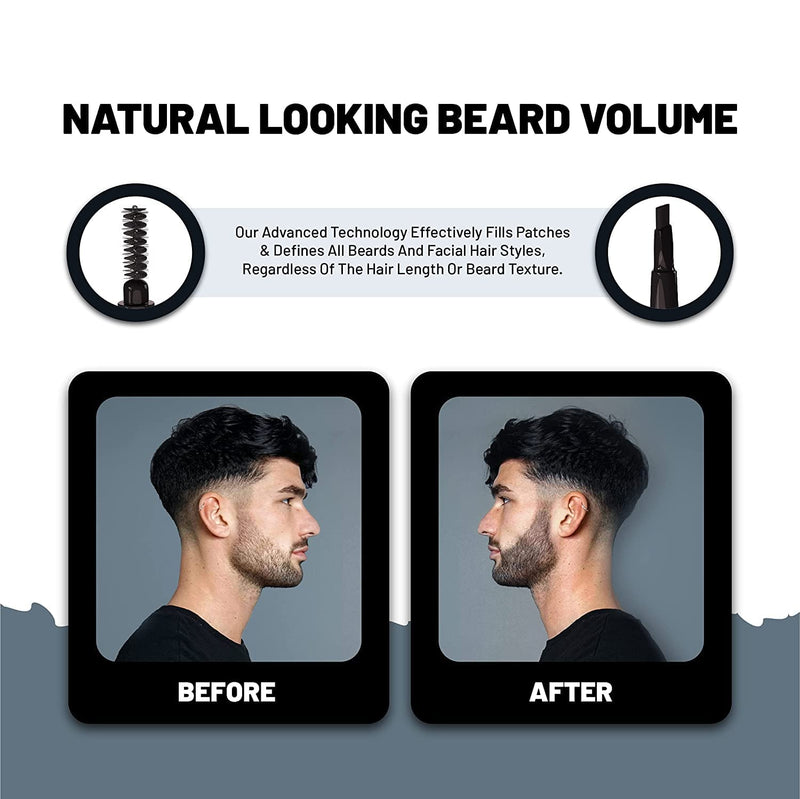[Australia] - VOID Homme Beard Lining Kit (Black) - Beard Filler Pencil, Beard Shaping Comb and Beard Aligning Razors- Beard Filler Kit for Waterproof Natural Look Black 