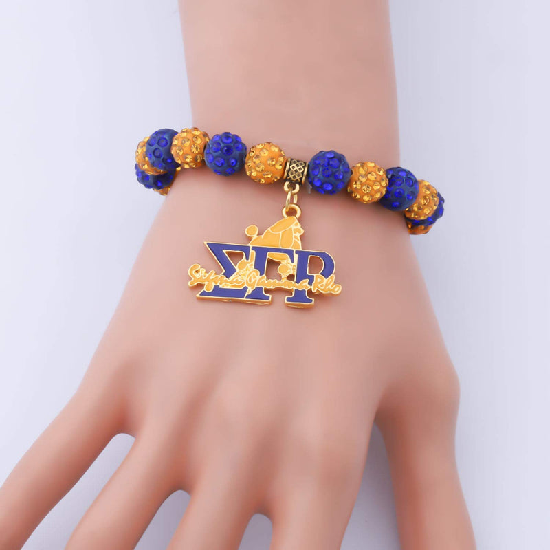 [Australia] - UJIMS Sigma Gamma Rho Sorority Paraphernalia Necklace SGRho Inspired Gift Earrings Greek Greece Sorority Gift for Her SGRho Inspired Bead Bracelet 