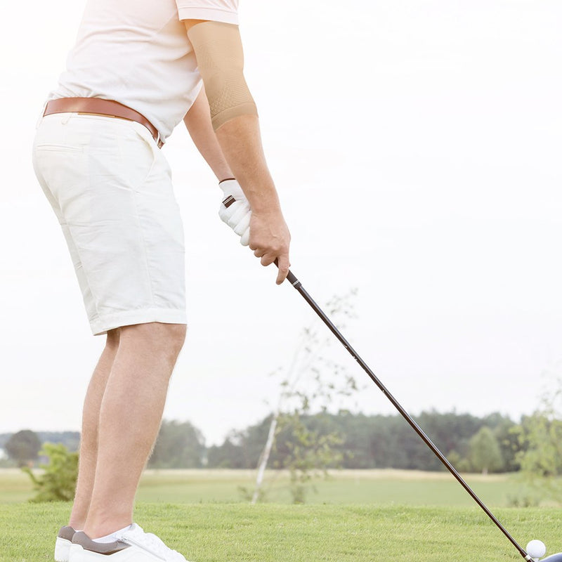 [Australia] - OS1st ES6 Elbow Compression Bracing Sleeve (One Sleeve) relieves Tennis or Golfer's Elbow, Cubital Tunnel Syndrome, Supports Damaged Tendons and Controls Forearm Pain (Small, Black) Small 