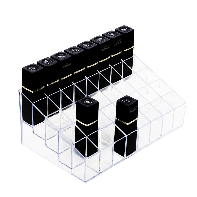 [Australia] - Lipstick Holder, HBlife 40 Spaces Clear Acrylic Lipstick Organizer Display Stand Cosmetic Makeup Organizer for Lipstick, Brushes, Bottles, and more 