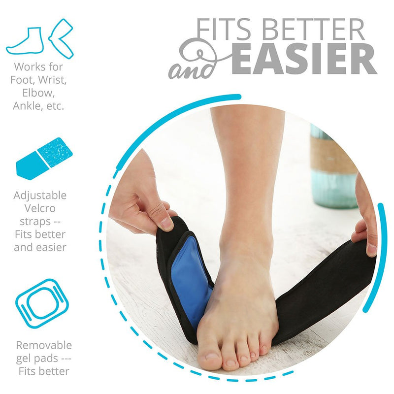 [Australia] - Cold & Hot Therapy Wrap, Reusable Gel Pack for Pain Relief. Great for Sprains, Muscle Pain, Bruises, Injuries, Etc. (Foot, Arm, Elbow, Ankle). 