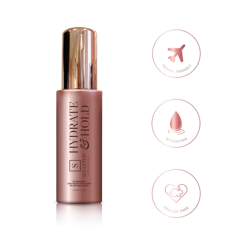 [Australia] - Hydrate & Hold Setting Spray from Sculpted by Aimee Connolly - 100ml Scented Cruelty-Free, Travel-Friendly Hydrating Mist with Lemon Extract 