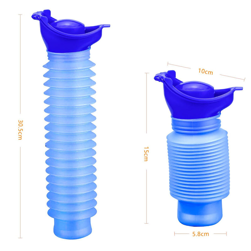 [Australia] - Shrinkable Urinal, 750ML Emergency Urinal Reusable Portable Mobile Toilet, Potty Pee Bottle for Male Female Camping Car Travel Traffic Jam and Queuing 