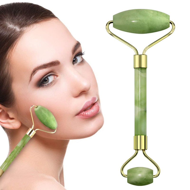 [Australia] - Ocim Jade Roller,Anti-aging 100% Natural Facial Jade Stone for Face and Eyes Massager-Rejuvenate Skin & Remove Wrinkles 