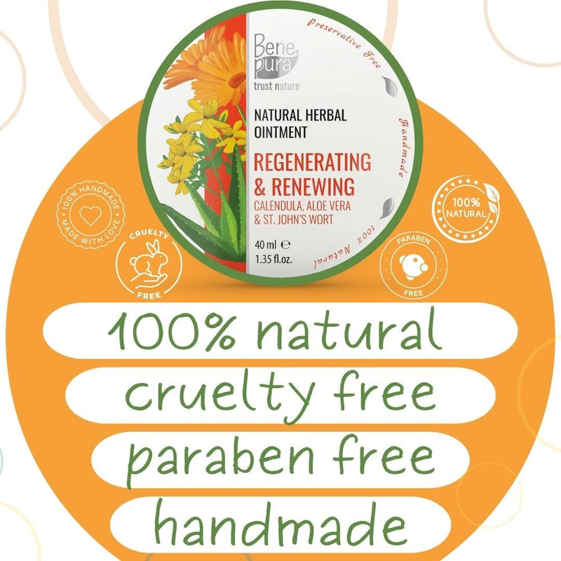 [Australia] - BenePura Calendula Ointment, Natural Wound Healing Ointment for Wounds and Minor Skin Burns with Aloe Vera and St John's Wort, 40 ml 