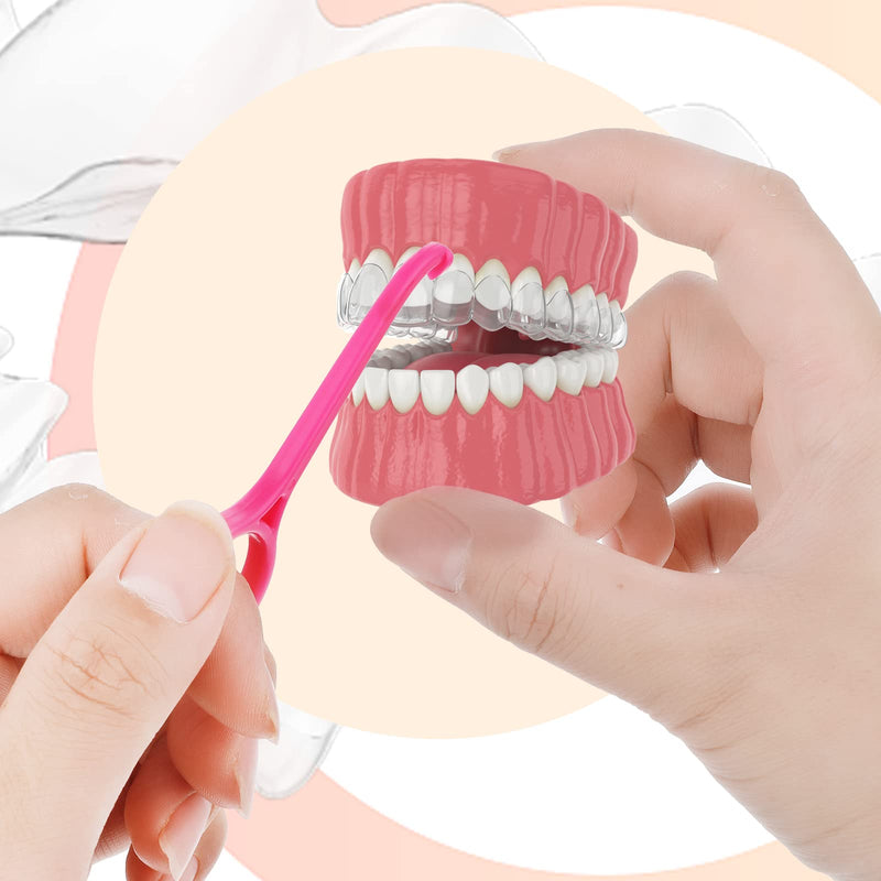 [Australia] - Ouligay 12PCS Aligner Removal Tool Invisible Tooth Removal Retainer Remover Tool Kits Aligner Removal Hook Retainer Remover Tool Remover for Invisible Brace for Tooth Cleaning Oral Care(6Colors) 