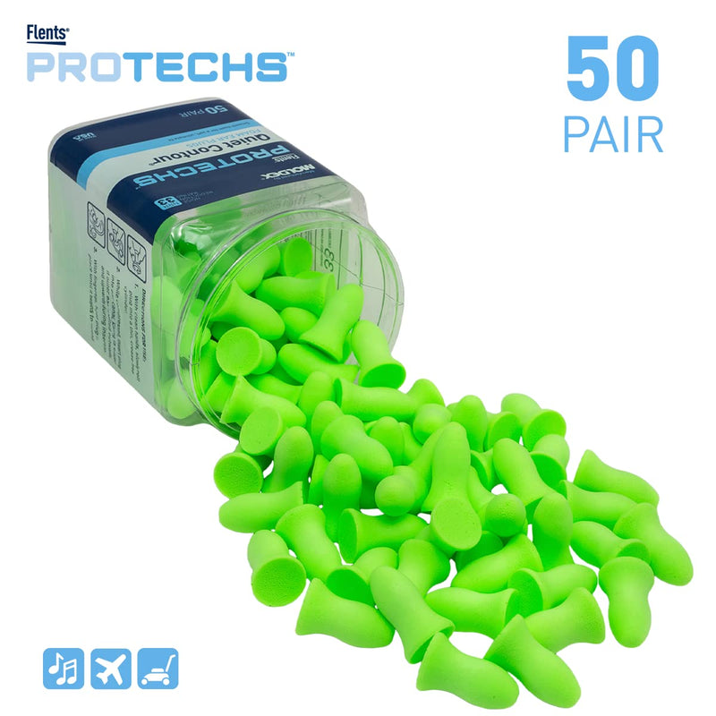 [Australia] - Flents Ear Plugs, 50 Pair, Ear Plugs for Sleeping, Snoring, Loud Noise, Traveling, Concerts, Construction, & Studying, Contour to Ear, NRR 33 50 Pair (Pack of 1) 
