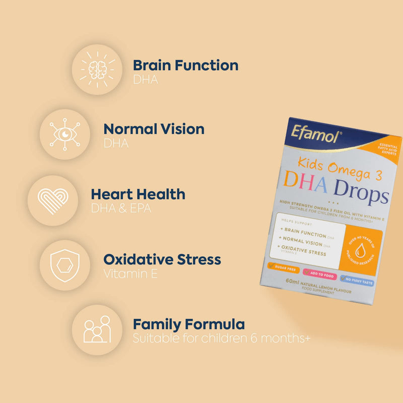 [Australia] - Efamol Kids Omega 3 DHA Drops | Suitable for infants from 6 months to adults | Natural Lemon Flavour | Sugar Free 