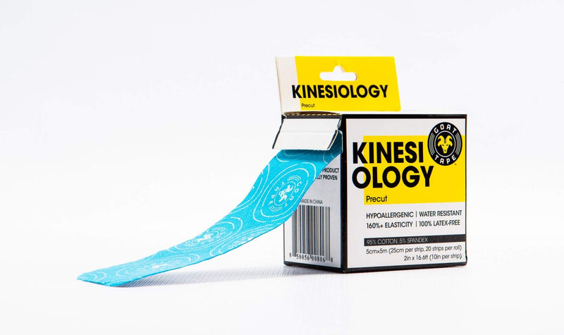 [Australia] - Goat Tape Kinesiology Tape, Pre-Cut Strips Blue & White 