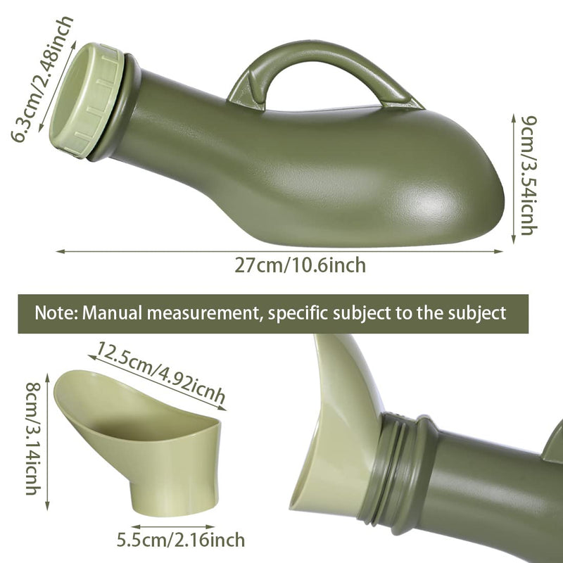 [Australia] - Urinal Unisex Incontinence Bottles Portable Pee Bottle Urine Bottle Large Pee Containers for Camping Car Travel Traffic Jam Queuing 1L 