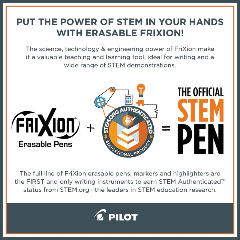 [Australia] - PILOT FriXion Ball Erasable & Refillable Gel Ink Stick Pens, Fine Point, Black Ink, 2-Pack (31553) 
