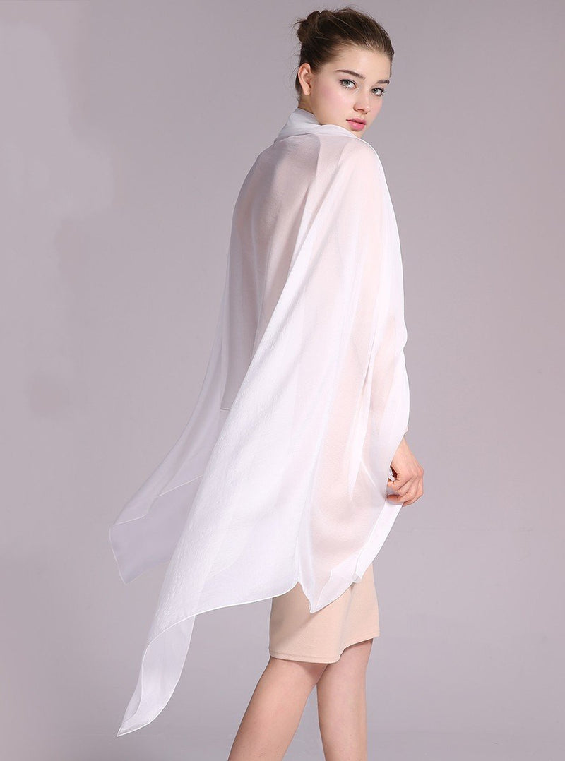 [Australia] - Prettystern scarf Stola Plain beach pareo sarong wrap XXL shawl 200cm uniColour - 20 colours 70.9" X 43.3" Snow-white 