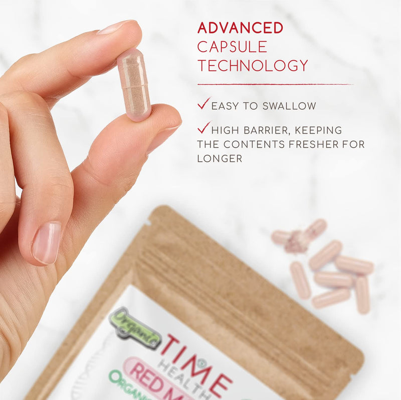 [Australia] - Maca - Organic: Red Maca Root 2000mg Capsules Gelatinized Certified Organic - UK Manufactured - Pullulan (120 Capsule Pouch) 120 Count (Pack of 1) 