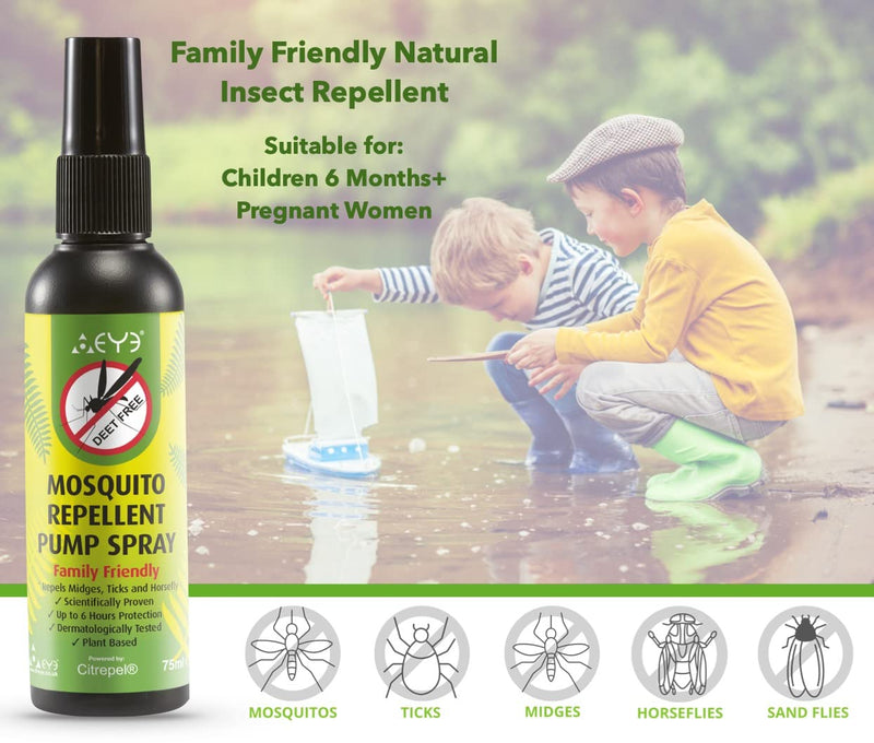 [Australia] - THEYE Insect Repellent Spray 75ml x 2 | No Deet | Plant-Based & Alcohol Free | No Harmful Chemicals | Mosquito Repellent 