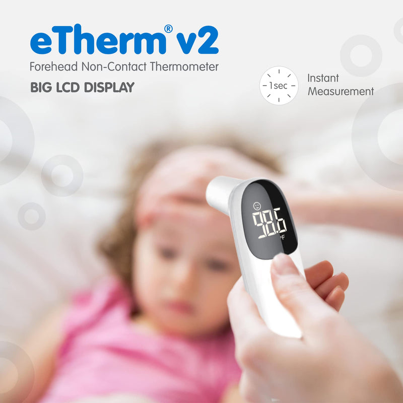 [Australia] - Elepho eTherm Ear & Forehead Non-Contact Thermometer Infrared & Digital Thermometers for Adults, Kids, Babies & Infants Instantly Accurately Reads Temperature Slim Design, Easy to Read Large Display. 