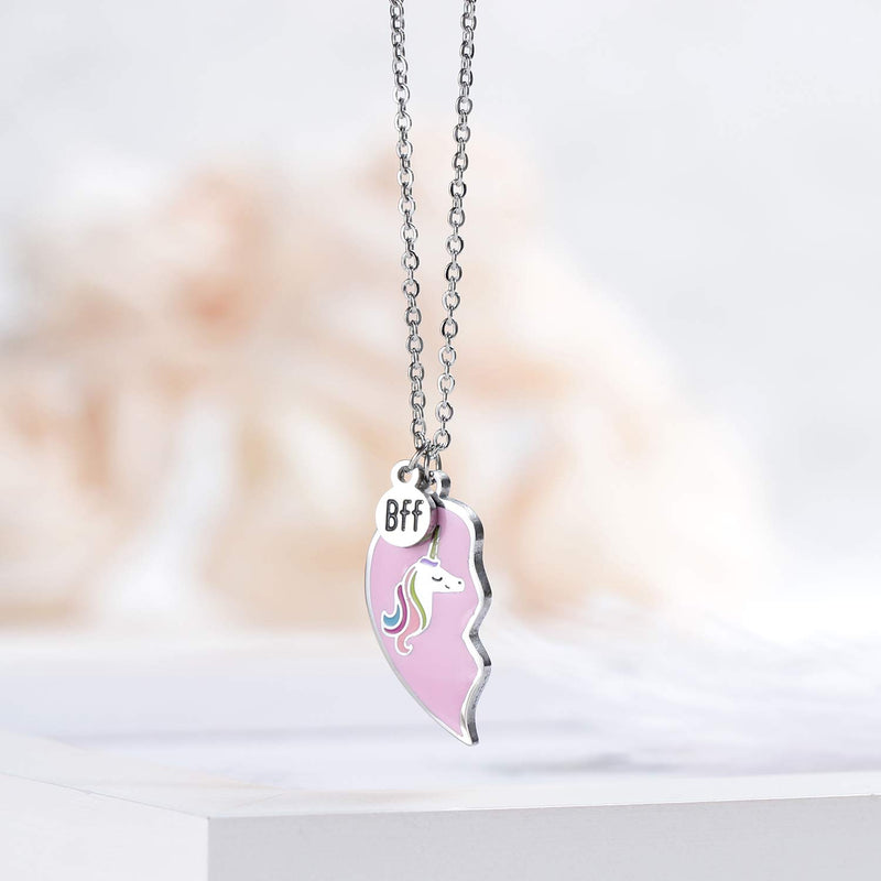 [Australia] - Birthday Gift For Best Friend Sister Heart Necklace BFF Unicorn Jewelry Gift for Friends or Fun Sister Gift 