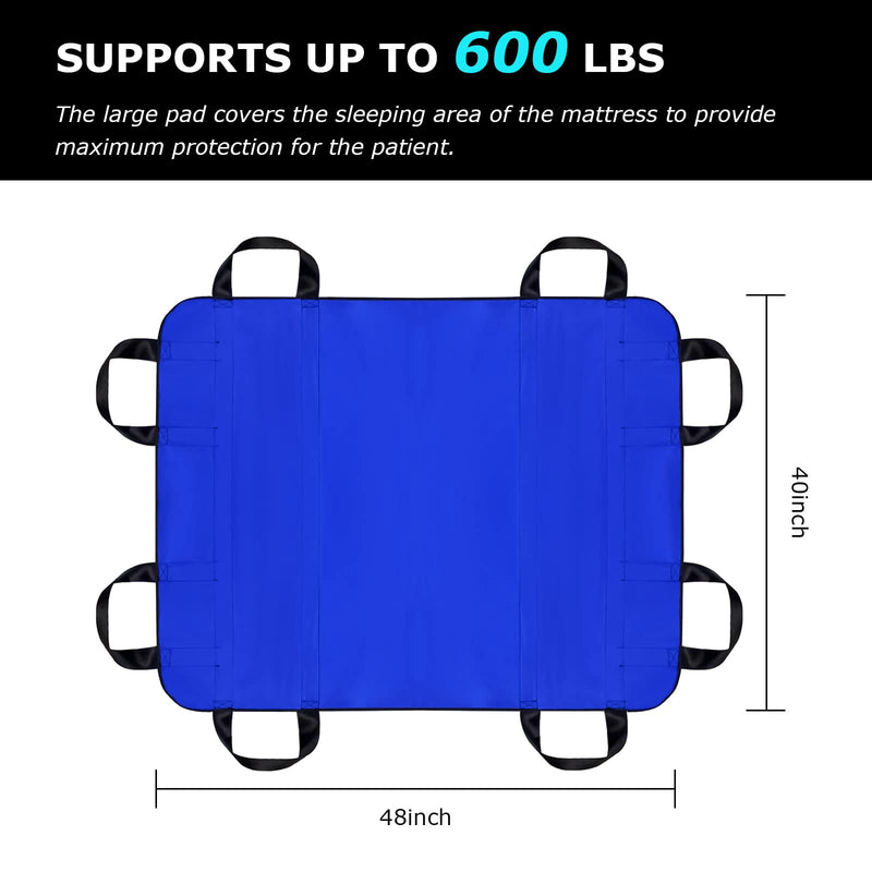 [Australia] - [LOSCHEN] Transfer Sheet ，Patient Transfer Board with Eight Handles,Suitable for Obese People,Elderly People and Patients who Need to be transferred(120 * 100cm（48 * 40inch, Blue) 