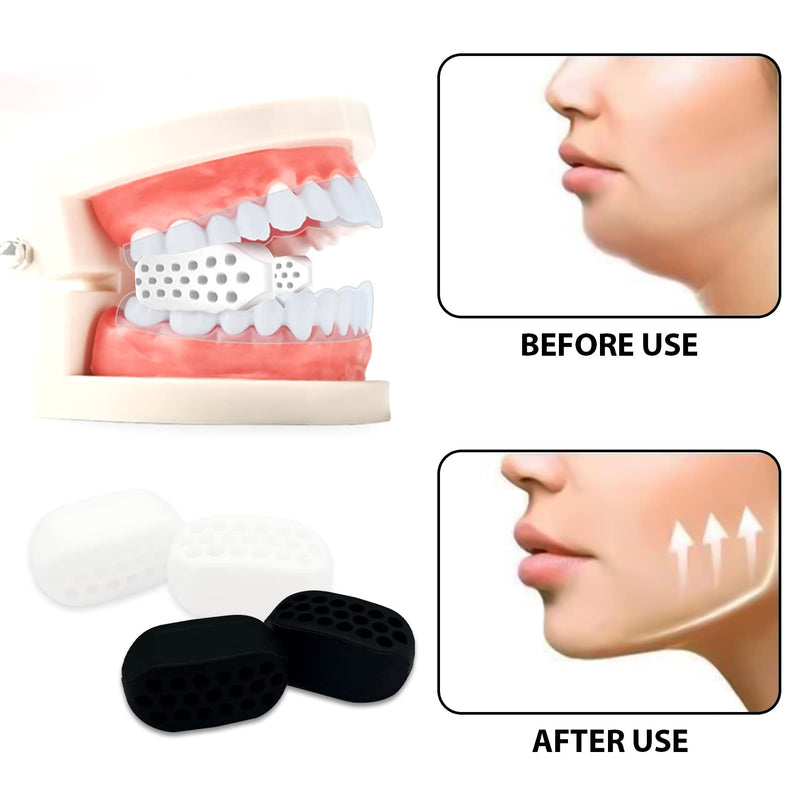 [Australia] - 4 Piece Jaw Exercise, Jaw Line Muscle Trainer, Face Neck Chew Tool for Strengthening and Tightening Jaw Line and Neck 