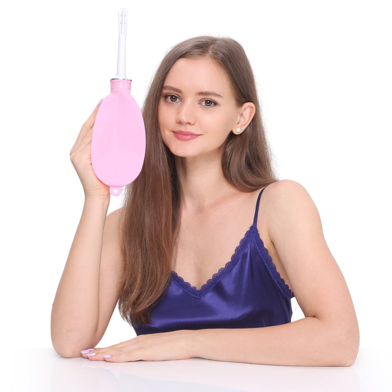 [Australia] - RVDKBULB Reusable Silicone Travel Douche Bag - Vaginal Douche for Women, Pocket Size, 23.7 Fl Oz Capacity, Pink 