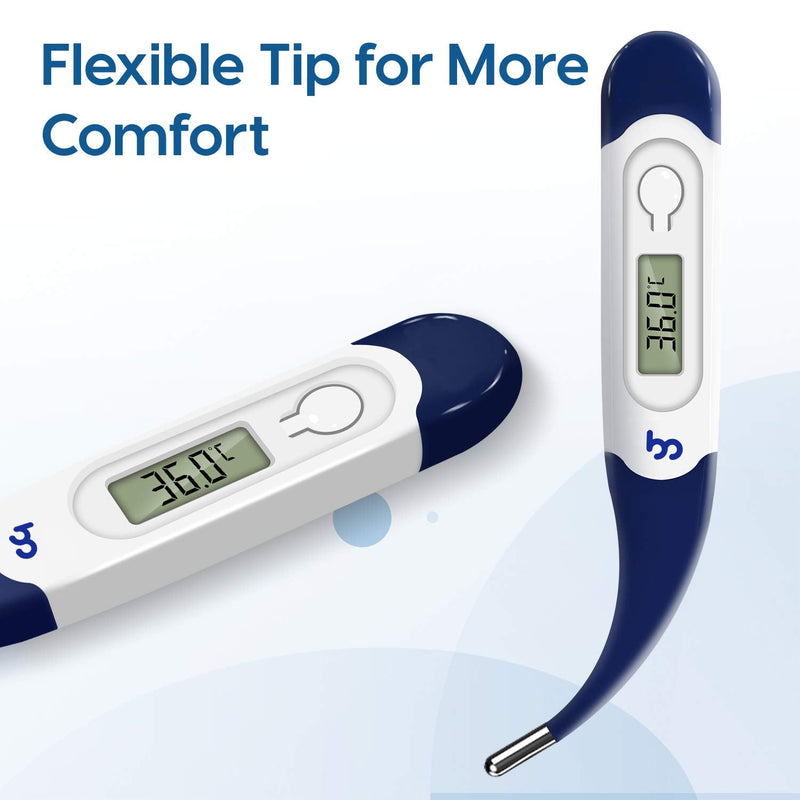 [Australia] - Femometer Thermometer for Adults Digital Thermometers with Flexible Tip, Fast Accurate Oral Body Thermometer for Adults Kids and Babies 