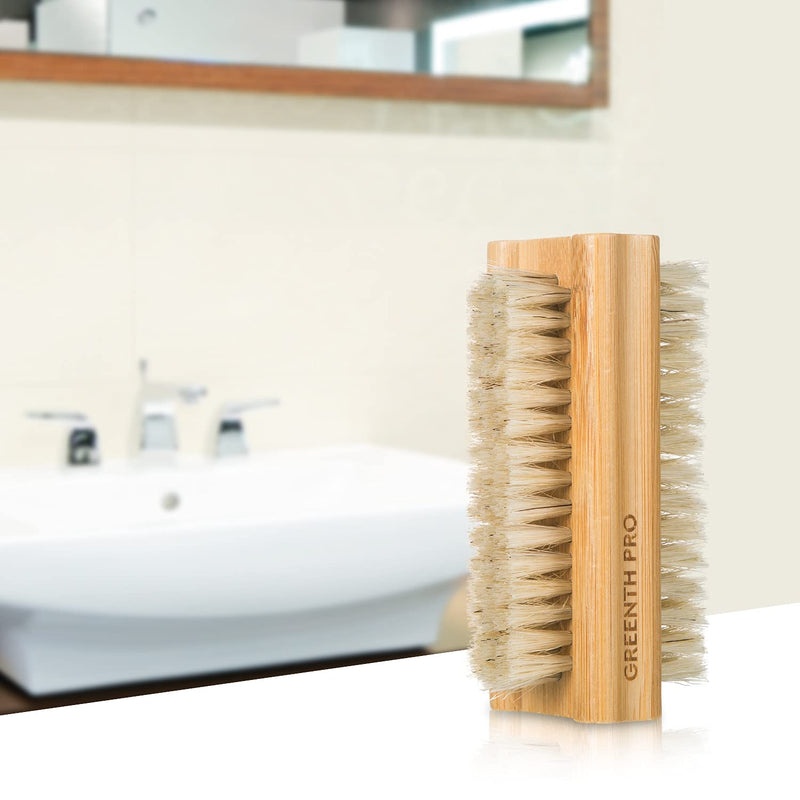 [Australia] - GREENTH PRO Bamboo 100% Boar Bristle Nail Brush-3PCS Wooden Nail Scrub Brush for Toes and Nails,Cleaning Nail Brush 