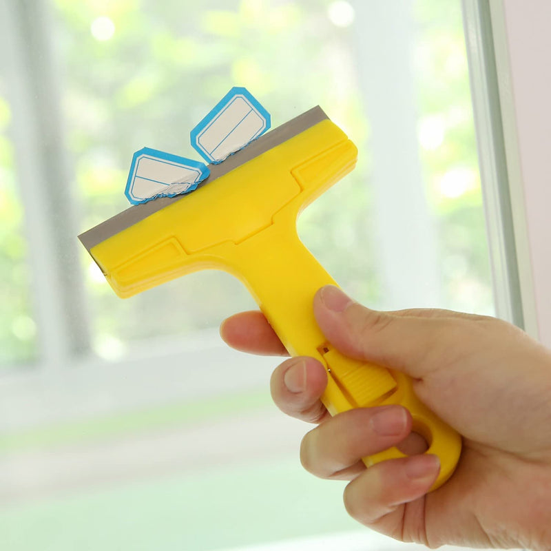 [Australia] - Glass Scraper Razor Blade,Razor Blade Scraper,Paint Scraper,Window scraper for Remover Tool Remove Surface Stains,Paint,Automotive Glass Film(4 inch-2 Handle + 20 Pack Replacement Blades) 