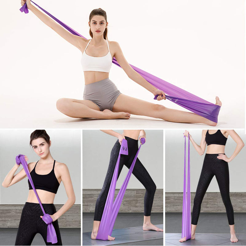 [Australia] - HQdeal 2Pcs 1.5 M Elastic Resistance Exercise Bands, Unisex Resistance Exercise Bands Ideal For Pilates, Yoga, Rehab, Stretching, Ballet, Gym, Strength Training 