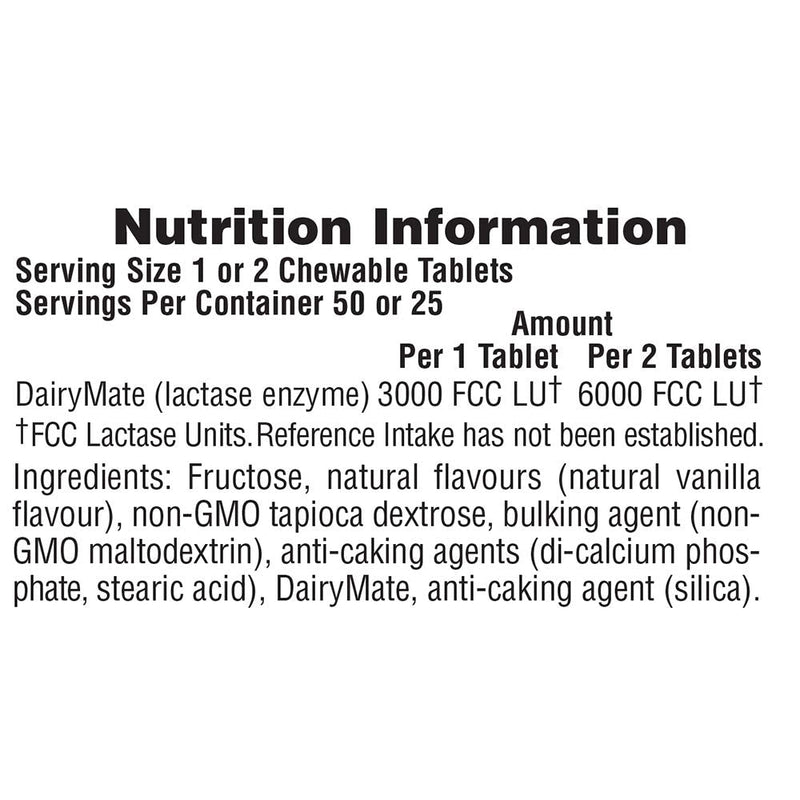 [Australia] - NaturesPlus Say Yes to Dairy - 50 Chewable Tablets - Natural Lactase Enzyme Supplement, Maximum Strength Digestive Aid, Lactose Intolerance Relief - Gluten-Free - 50 Servings 