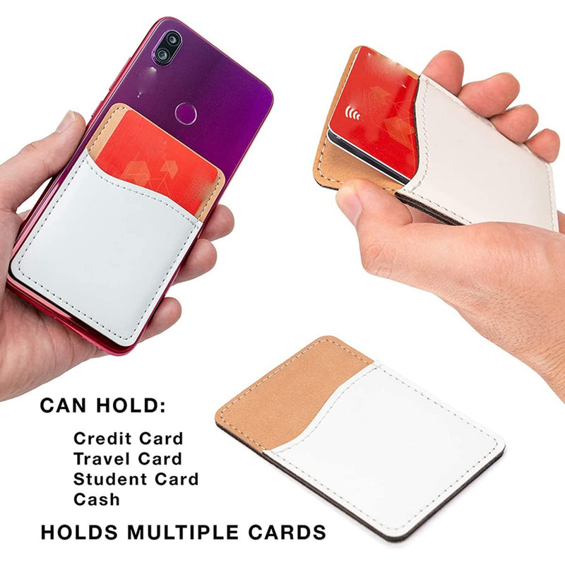 [Australia] - Jiaminye 10Pcs Sublimation Blanks Phone Wallet - PU Leather Card Holder for Back of Phone Stick on Android DIY Blanks 