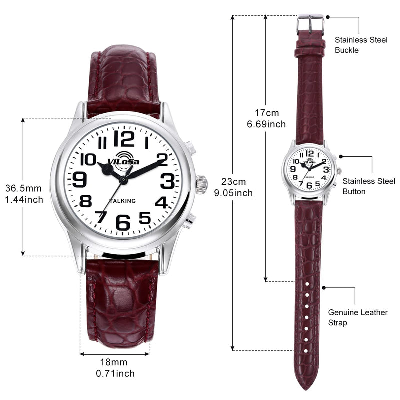 [Australia] - English Talking Watch for Blind Seniors and Visually Impaired People Announcement of Time, Date and Day of The Week, for Seniors, Strap. 