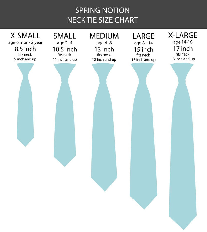 [Australia] - Spring Notion Boy's Plaid Woven Zipper Tie Blue (96bl) S 10.5 inch (2 year - 4 year) 