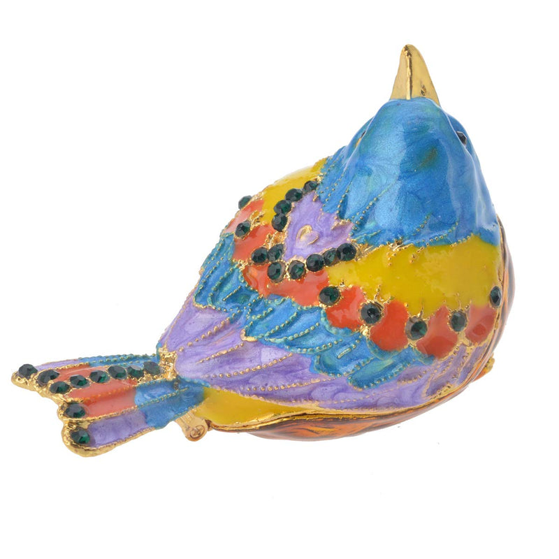 [Australia] - FZJ Hinged Trinket Box Crystal Bird Figurine Bird Home Decor Gift for Bird Lover 