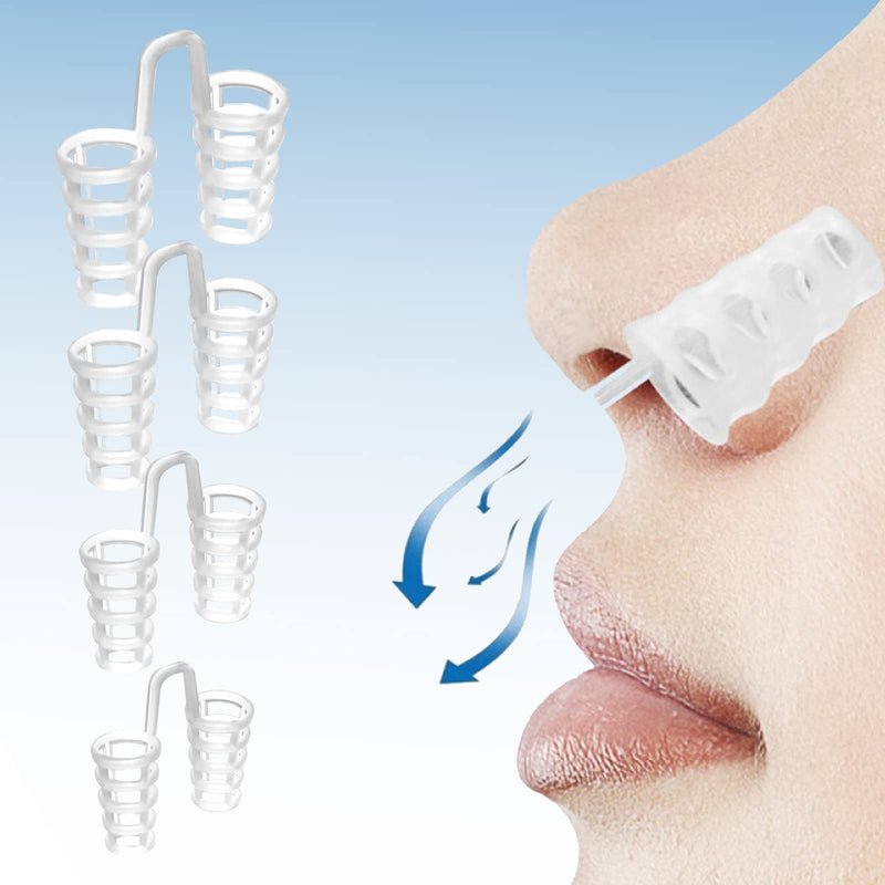 [Australia] - Yuzhou 8 PCS Silicone Nose Vents, Nasal Breathers Anti Snoring Clips Nasal Dilators Breathing Nose Relief Nasal Dilator Snore Stopper Nose Vents Snoring Aids Nose Vents Anti Snore Devices 