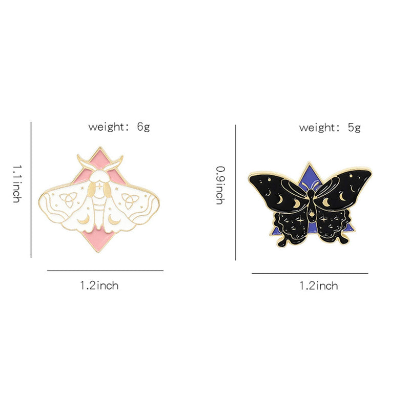 [Australia] - Dragonfly Moth Butterfly Enamel Lapel Pin Sets Insect Brooch Pins Fashion Accessory for Backpacks Badges Hats Bags for Women Girls Kids Gift Butterfly-2Pics-2 