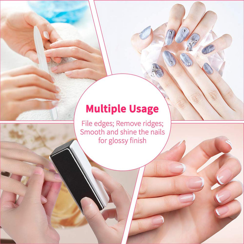 [Australia] - Nail Buffers Blocks,TsMADDTs Shine Nail Buffers Blocks 4-Way Nail Buffer Blocks Glass Nail File Shiny Buffer Block for Natural Nail 5pcs Manicure Nail Care Tools 