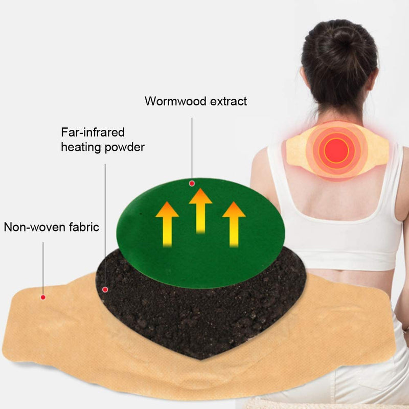 [Australia] - Brrnoo 10pcs Moxibustion Heating Pad Body Warmer Patch Neck Shoulders Pain Relief Patch Health Care Adhesive Moxa Sticker 