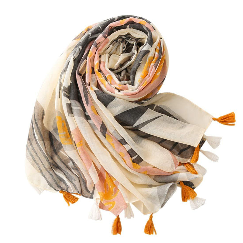 [Australia] - FAIRYGATE Women's Scarves & Wraps Fashion Print Long Floral Neck Scarf Shawl Stoles 35008 70.8 x 33.5 Inch 