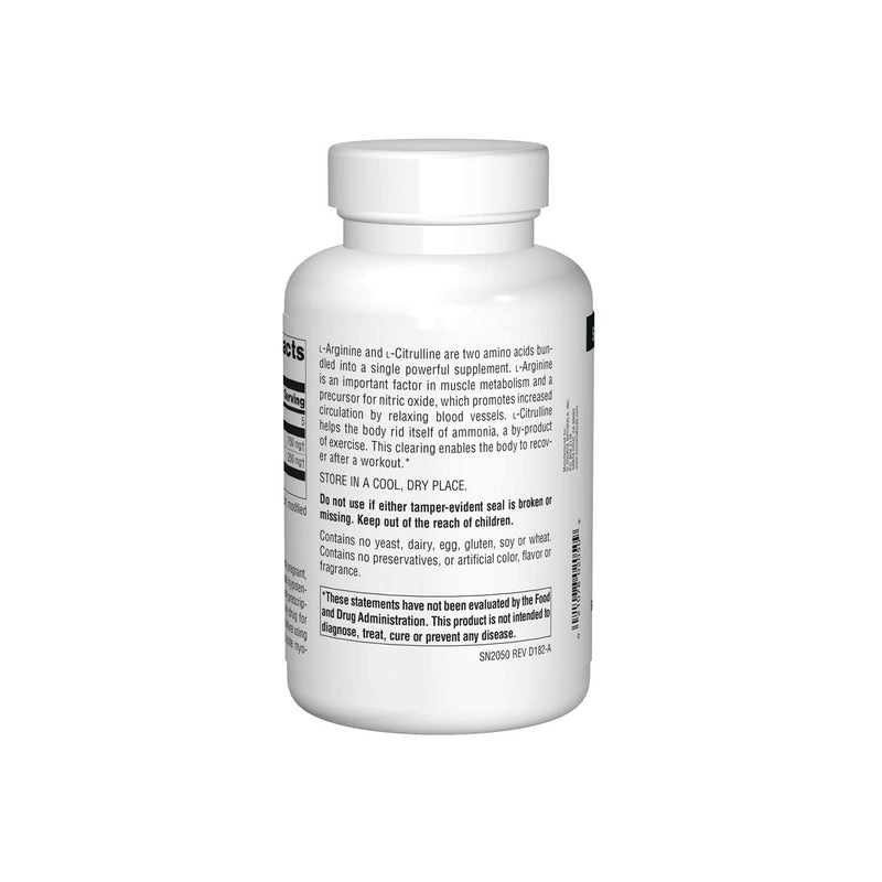 [Australia] - Source Naturals L-Arginine L-Citrulline Complex 1000mg Essential Amino Acid Supplement - 240 Tablets 240 Count (Pack of 1) 