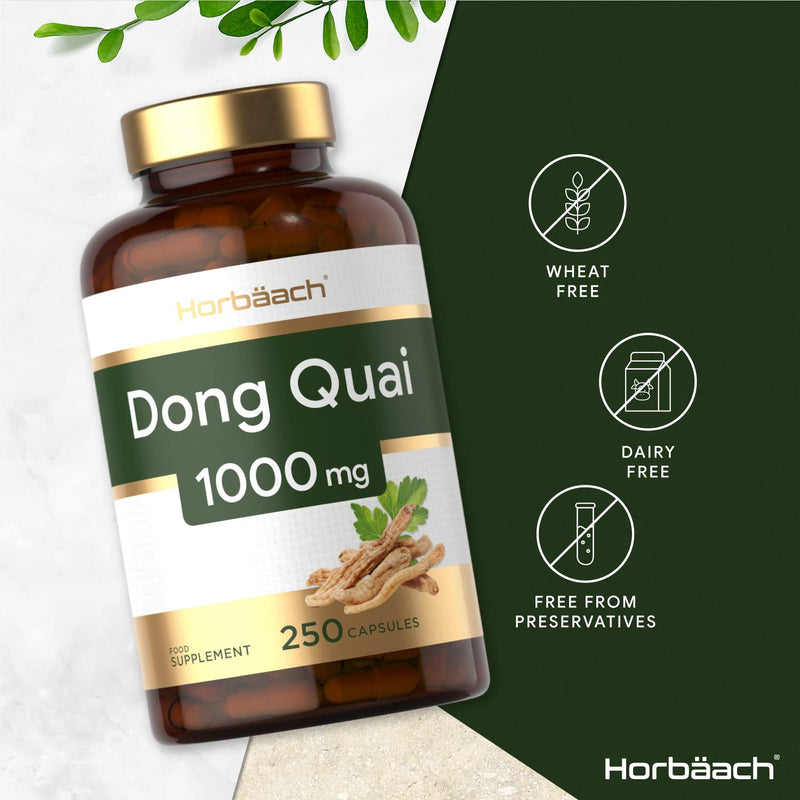 [Australia] - Don Quai 1000 mg | 250 Capsules | 100% Natural Angelica Root Extract | No Artificial Preservatives | by Horbaach 