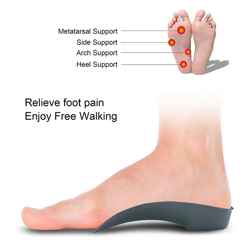 [Australia] - RooRuns FitFeet Orthotic Inserts 3/4 Length, High Arch Support Foot Insoles for Over-Pronation, Plantar Fasciitis, Flat Feet - Shoe Inserts for Walking, Running Men and Women S | Men's 5-6, Women's 6-7 