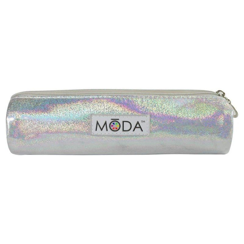 [Australia] - MODA Full Size Prismatic Smoky Eye 5pc Makeup Brush Set with Pouch, Includes, Crease, Smoky Eye Brush, Smudger, and Angled Eyeliner Brushes, Pink -Teal Ombre 