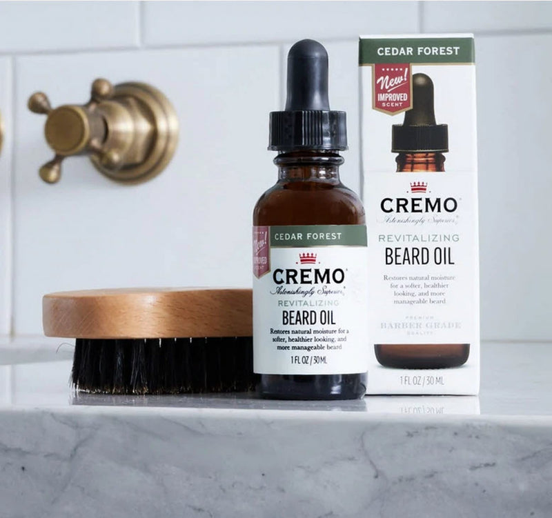 [Australia] - Cremo Beard Oil, Revitalizing Cedar Forest, 1 fl oz - Restore Natural Moisture and Soften Your Beard To Help Relieve Beard Itch 1 Fl Oz (Pack of 1) 