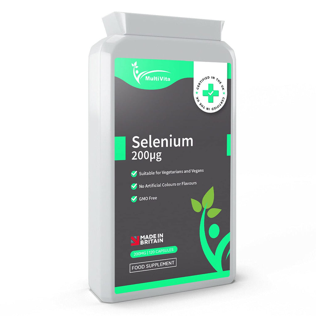 [Australia] - Selenium 200�g 120 Capsules - Essential Daily Antioxidant Mineral Supplement for Immune Support and Hair and Nail Care - Contributes to Normal Thyroid Function 