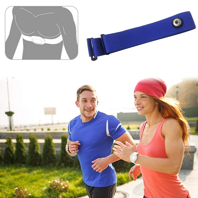 [Australia] - TAOPE Elastic Sport Heart Rate Monitor Adjustable Chest Mount Belt Strap Bands Fitness Equipment Garmin Wahoo Polar Navy Blue Strap 